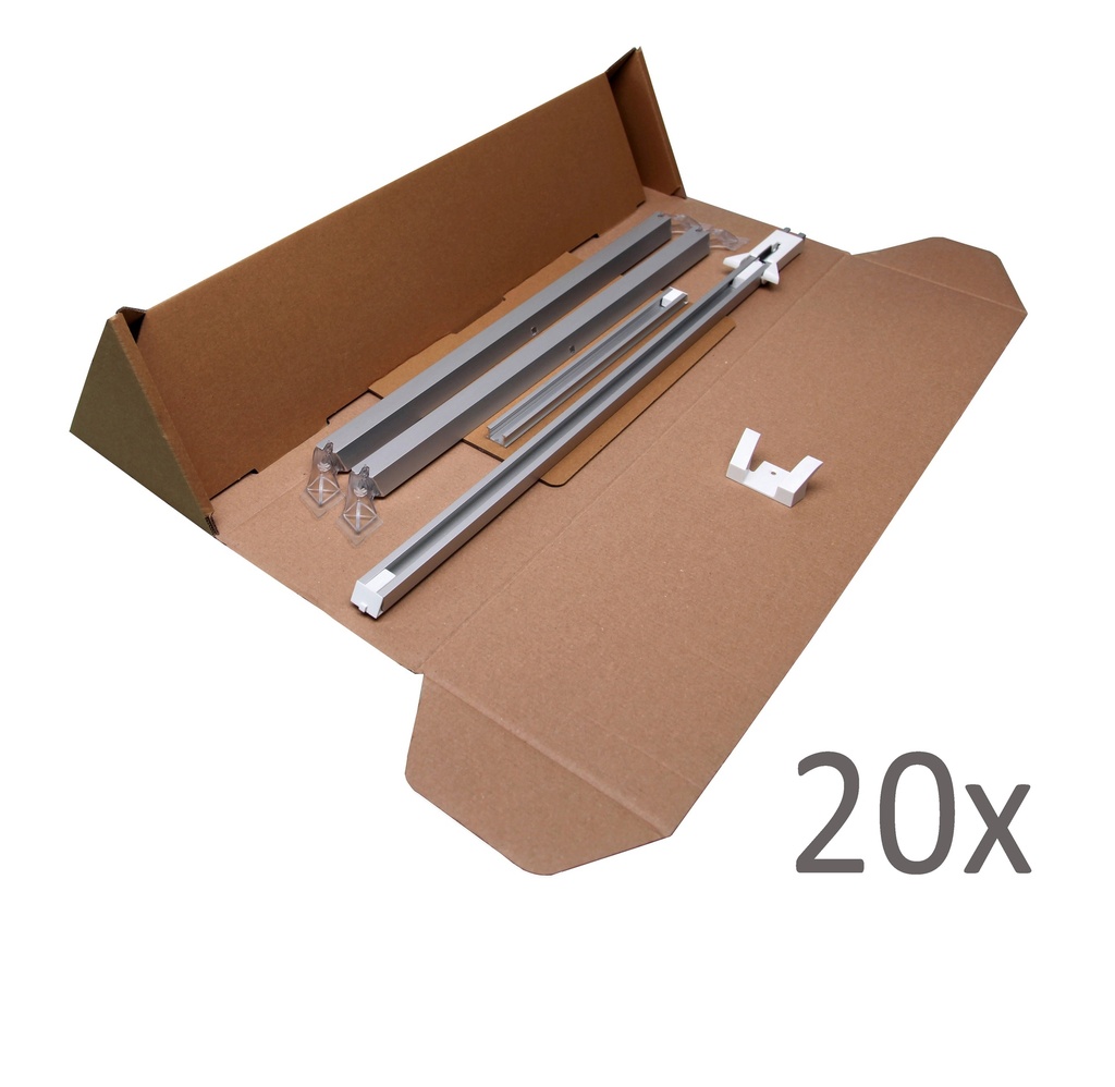 XXL Set 100x150cm (Rahmengestänge, Wandhalterungen und Verpackungen)