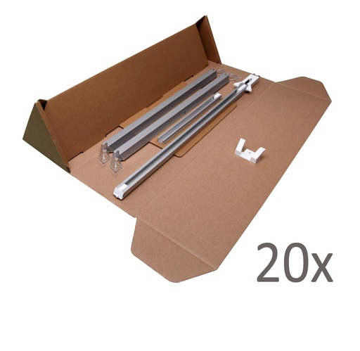 XL Set 80x120cm (Rahmengestänge, Wandhalterungen und Verpackungen)